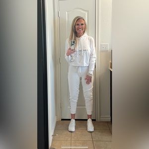 Beautiful White Calvin Klein Jogger Suit Size M